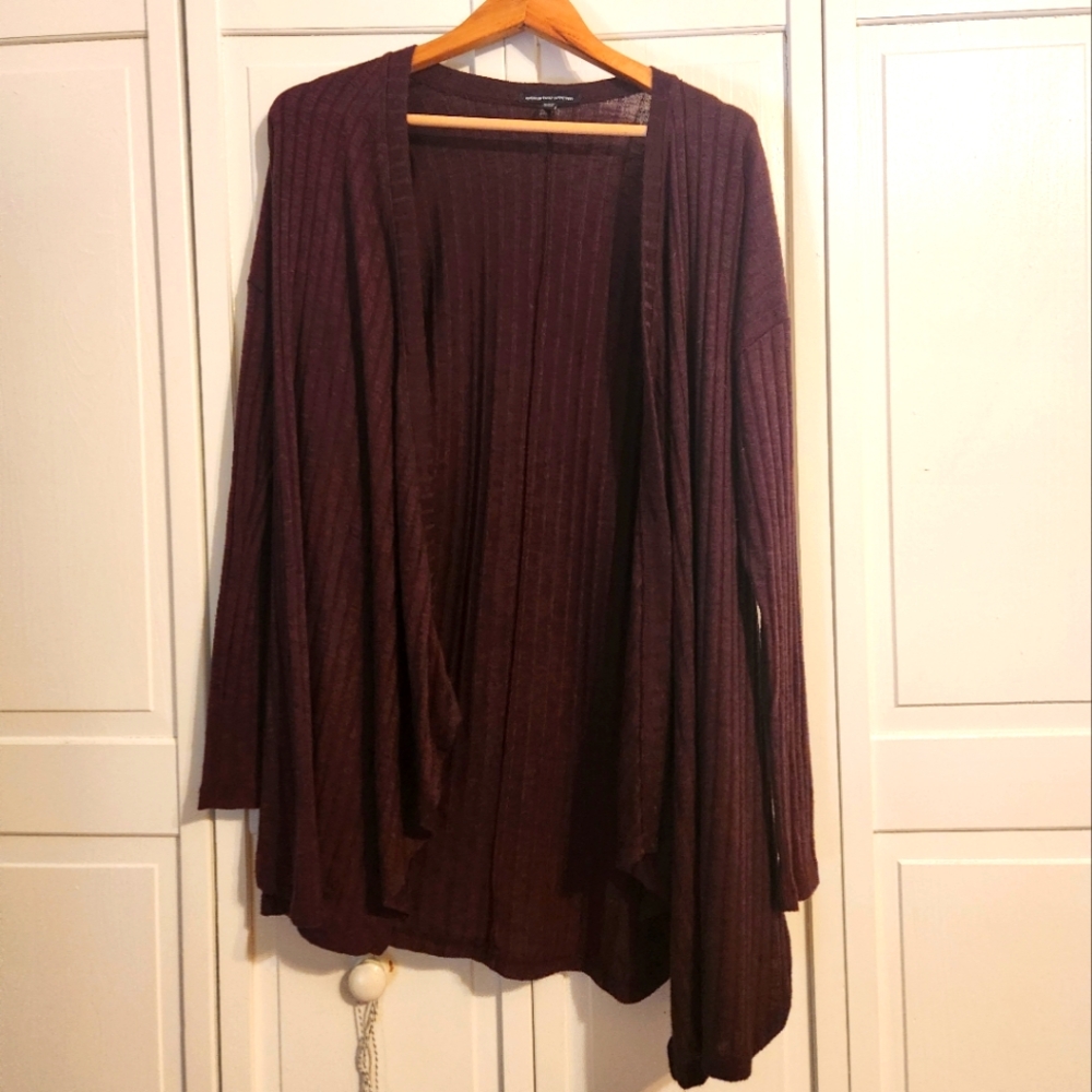 American Eagle Long Burgundy Cardigan